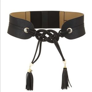 BCBGMAXAZRIA Braided Tie Tassel Belt FLTBC130